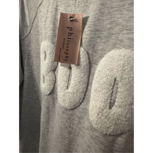 NWT philosophy Boo Sherpa fleece pullover crewneck sweatshirt plus size 2xl xxl - Picture 2 of 5